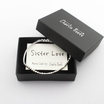 Morse Code 'Sister Love' Bracelet, 4 of 8