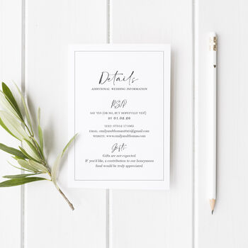 Love Is This 10 Wedding Invitations And 10 Details Cards Set, 2 of 5