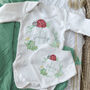 Personalised Garden Bugs New Baby Outfit, thumbnail 4 of 7