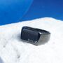 Engraved Black Rectangle Signet Ring, thumbnail 3 of 11