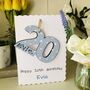 Personalised 20th Birthday Card Wooden Number Gift, thumbnail 2 of 2