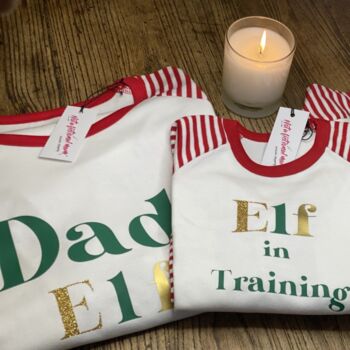 Daddy Elf In Training Christmas Pyjama Set, 2 of 2
