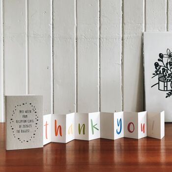 Personalised Teacher Thank You Concertina Card, 5 of 7