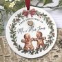 Personalised First Christmas Married Acrylic Decoration, thumbnail 1 of 3