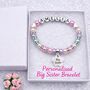 Personalised Big Sister Name Bracelet Gift, thumbnail 2 of 12