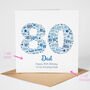 Personalised 80th Birthday Card For Him, thumbnail 2 of 6