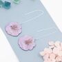 Real Cherry Blossom Flower Threader Earrings, thumbnail 2 of 10