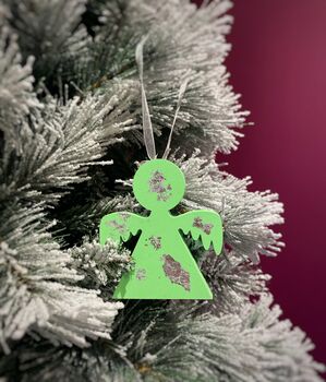 Neon Jesmonite Christmas Tree Angel, 3 of 5