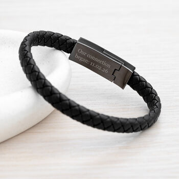 Personalised Men's Secret Message Usb Cable Bracelet, 7 of 12