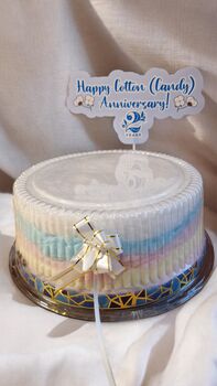 2nd Anniversary Cotton Gift, Cotton Candy Celebration Cake, 3 of 6