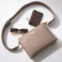Personalised Embossed Saffiano Leather Trio Cross Body Bag, thumbnail 3 of 7