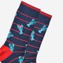 Men's Bamboo Socks Christmas Lobsters Navy Red, thumbnail 3 of 5