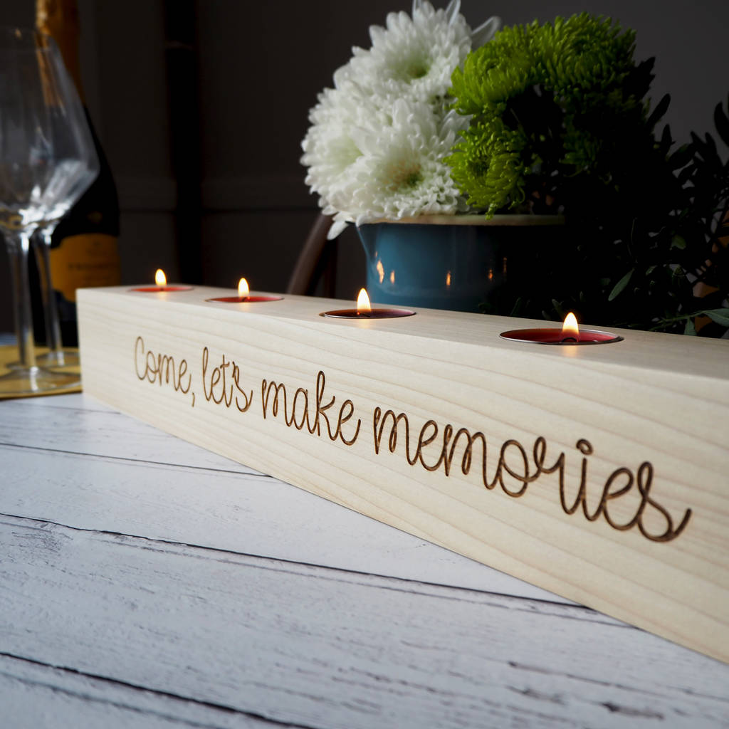 Personalised Wooden Candle Holder, 1 of 8