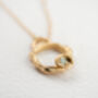 Opal Gold Vermeil Plated Necklace October Birthstone, thumbnail 3 of 8