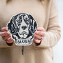 Personalised Wooden Beagle Dog Lead Wall Hook, thumbnail 1 of 5