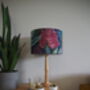 Pink And Teal Exotic Floral Lampshade, thumbnail 2 of 9