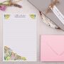 A5 Personalised Letter Writing Paper Bold Flowers, thumbnail 3 of 4
