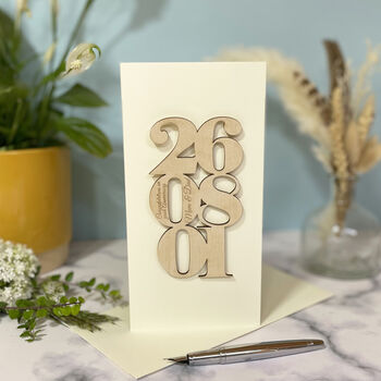 Personalised Anniversary Date Card, 2 of 4