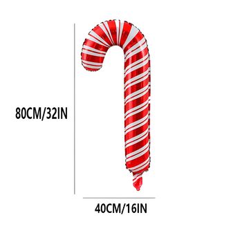 Large Candy Cane Christmas Balloon Decorations, 6 of 6