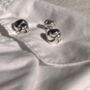 Double Knot Love Cufflinks In Solid Sterling Silver, thumbnail 2 of 5