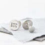 Personalilsed Sterling Silver Monogram Cufflinks, thumbnail 1 of 8