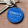 Personalised Blue Plaque Keyring, thumbnail 5 of 5