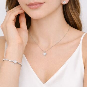 Clover Sparkly Necklace, 2 of 6