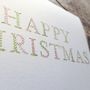 'Happy Christmas' Typography Christmas Card, thumbnail 2 of 4