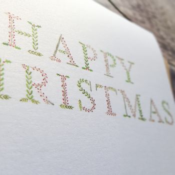 'Happy Christmas' Typography Christmas Card, 2 of 4