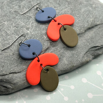 Petals Coloured Polymer Clay Earrings Collection Two, 6 of 7