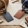 Personalised Pebble Grain Leather Luggage Tag Father's Day Gift For Him, thumbnail 1 of 7