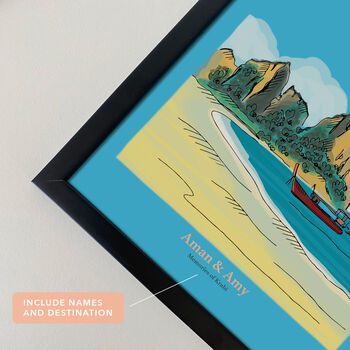Personalised Love To Travel Destination Print, Unframed, 5 of 9