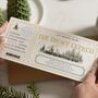 Personalised Christmas Snowy Express Train Ticket, thumbnail 1 of 4