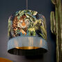 Big Cat Flint Lampshades With Gold Lining And Fringing, thumbnail 1 of 7