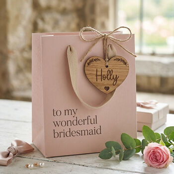 Personalised Wooden Heart Wedding Place Name Settings, 2 of 4