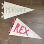 Wooden Painted Name Pennant, thumbnail 2 of 6
