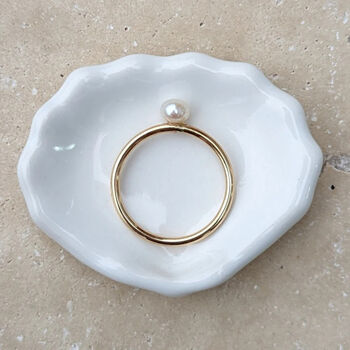 Small Pearl Gold Ring, 3 of 3