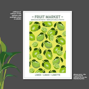 Limes Fruit Market Poster, 3 of 3