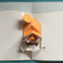 Handmade Pop Up Fox Diving In The Snow Greeting Card, thumbnail 2 of 4