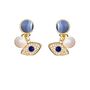 18 K Pearl Opal Earrings, thumbnail 3 of 3