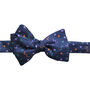 Herbie Blue Geometric Silk Bow Tie, thumbnail 2 of 5