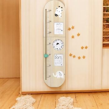 Baby’s Wooden Height Chart, Picture Frames, Leaf Marker, 3 of 6