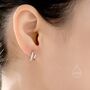 Single Piercing Double Hoop Effect Earrings, thumbnail 6 of 11