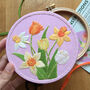 Daffodils And Tulips Embroidery Kit, thumbnail 1 of 5