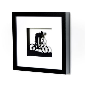 Framed Papercut Mountain Bike Art, 3 of 7