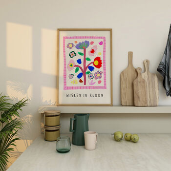 Wisley In Bloom Collaged Painted Floral Surrey Art Print, 3 of 8