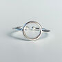 Sterling Silver Simple Circle Adjustable Ring, thumbnail 4 of 6