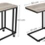End Table With Castors Industrial Side Table, thumbnail 11 of 12