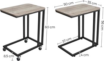 End Table With Castors Industrial Side Table, 11 of 12