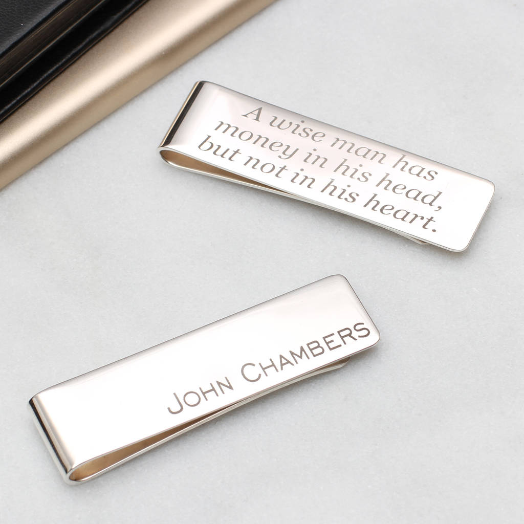 personalised hallmarked sterling silver money clip by hurleyburley man ...